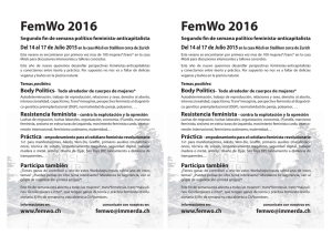 FemWo 2016 FemWo 2016 - Feministisches Politikwochenende 14
