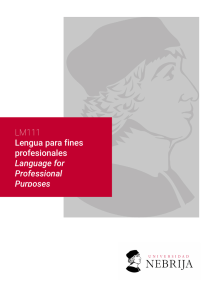 LM111 Lengua para fines profesionales Language for Professional