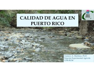 Calidad de Agua en Puerto Rico por Gustavo Martínez