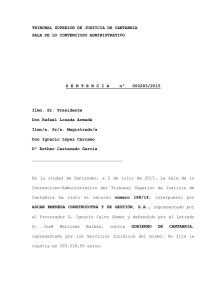 Sentencia Sala no indemnización a Ascan por obras en Ojaiz. 15.07