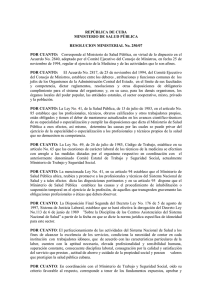Resolución de 250-07 - Facultad de Ciencias Médicas Manuel