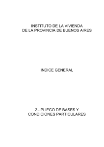 Pliego Particular - Instituto de la Vivienda de la Provincia de Buenos