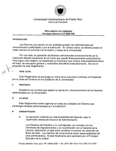 Reglamento de Librerías - Universidad Interamericana de Puerto Rico