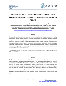 influencia del acceso abierto en las revistas de américa latina en el