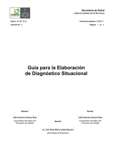 Guía para la Elaboración de Diagnóstico Situacional
