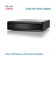Cisco 200 Series 8-Port Smart Switches Quick Start Guide (Spanish)
