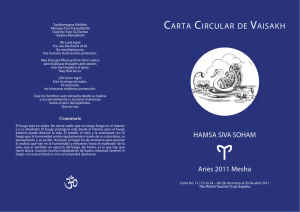 Circular de Vaisakh Aries 2011