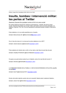 Insults, bombes i intervenció militar: les perles al Twitter