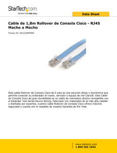 Cable de 1,8m Rollover de Consola Cisco