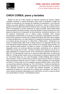 Biografía Chick Corea - Centro Nacional de Difusión Musical
