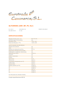 GLYCERINA (USP, BP, Ph. Eur)