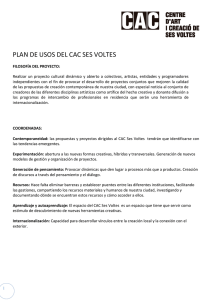 CAC Ses Voltes - Plan de Usos