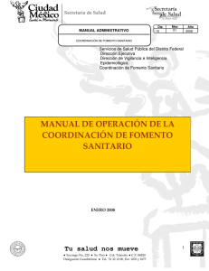 manual de operación de la coordinación de fomento sanitario