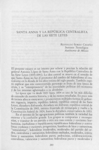 santa anna y la república centralista de las siete leyes