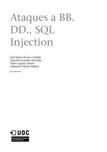 Ataques a BB. DD., SQL Injection
