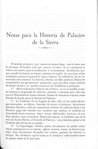 Notas para la Historia de Palacios de la Sierra