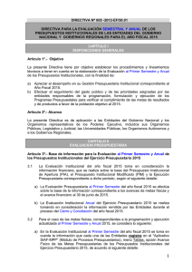 Directiva Nº 005-2012-EF/50.01 “Directiva para la Evaluación