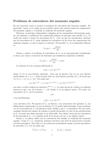 Problema de autovalores del momento angular.