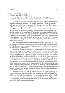 Carmen Fariña Vicuña, ed. Epistolario Diego Portales.