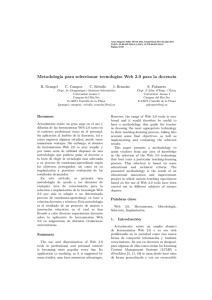 Metodología para seleccionar tecnologías Web 2.0 para la docencia