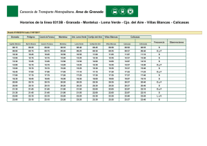 Horarios de la línea 0313B - Granada - Monteluz - Loma Verde