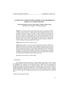 la iniciativa comunitaria leader ii y el desarrollo rural: el caso de