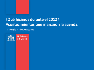 ¿Qué hicimos durante el 2012? Acontecimientos que marcaron la