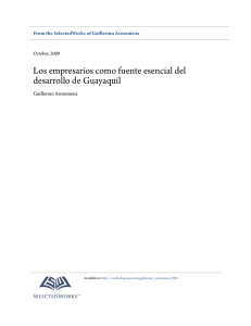 Los empresarios como fuente esencial del desarrollo de Guayaquil