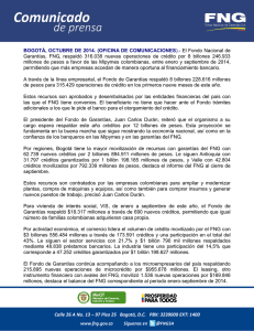 Comunicado de Prensa Octubre 2014