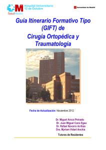 Guía Itinerario Formativo Tipo (GIFT) de Cirugía Ortopédica y