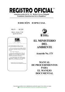Manual de Procedimientos - Ministerio del Ambiente