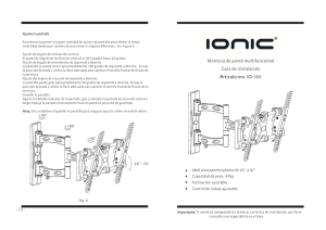 Montura de pared multifuncional Guía de instalación Articulo nro. IO