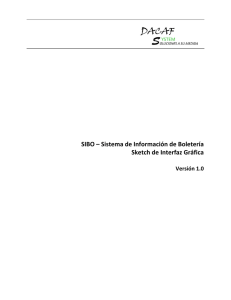 SIBO – Sistema de Información de Boletería Sketch de Interfaz Gráfica