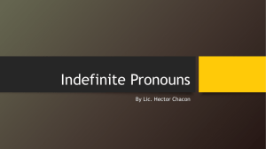 Indefinite Pronouns - Hec English Teaching