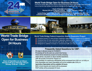 World Trade Bidge Open for Business 24 Hours