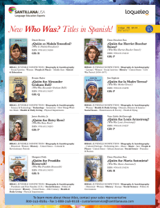 New Who Was?Titles in Spanish!