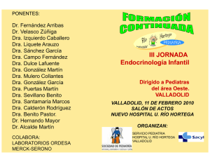 FORMACIÓN CONTINUADA III JORNADA Endocrinología Infantil.