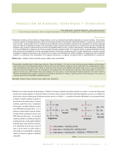 producción de biodiesel: estrategias y tecnología