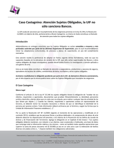 Caso Castagnino: Atención Sujetos Obligados, la UIF no