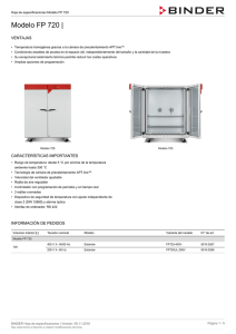 Modelo FP 720 | Cámaras de calor y de secado Classic