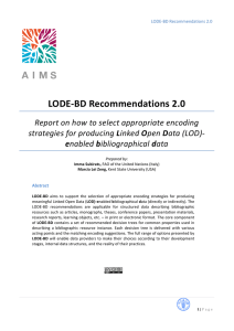 LODE-‐BD Recommendations 2.0
