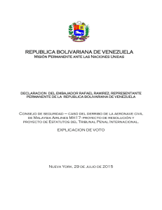 REPUBLICA BOLIVARIANA DE VENEZUELA