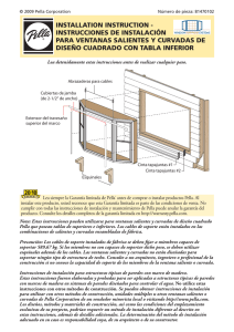 installation instruction - instrucciones de instalación para ventanas