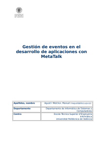 Gestión de eventos en el desarrollo de aplicaciones con MetaTalk.