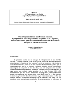 Una interpretación de las ofrendas aisladas, a proposito de una