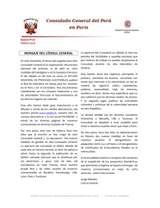 Boletín Consular de Febrero 2016 - consulado general del perú en