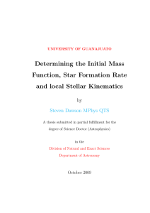 Determining the Initial Mass Function, Star Formation Rate and local