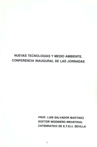 nuevas tecnologias y medio ambiente. conferencia inaugural de las