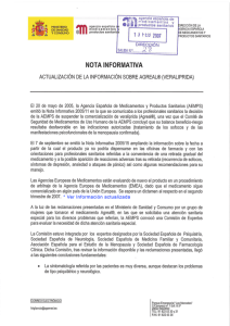 rraÉ 1" - Agencia Española de Medicamentos y Productos Sanitarios