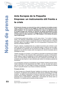 Acta Europea de la Pequeña Empresa: un instrumento útil frente a